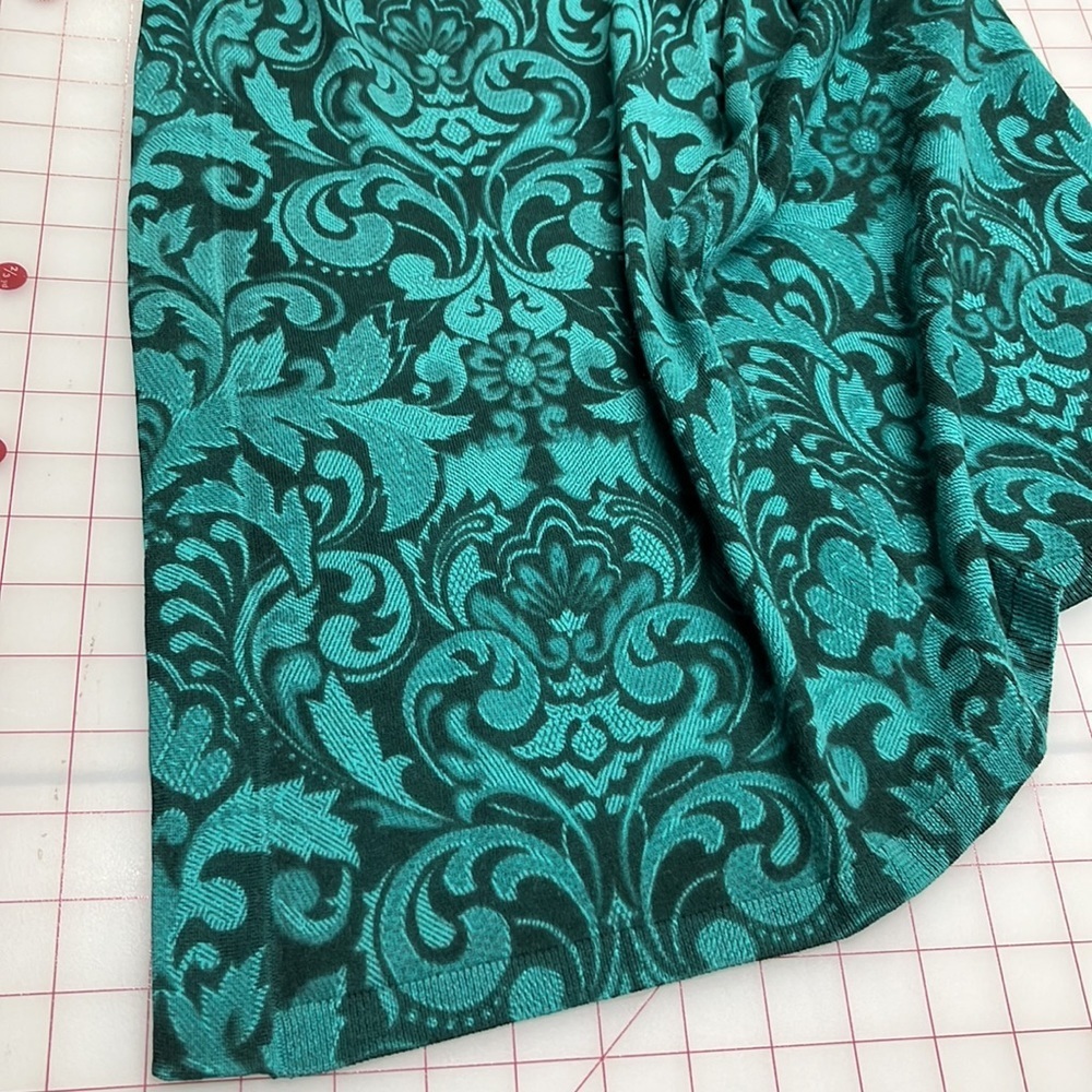 Talbots Merino Wool Open Front Teal/Evergreen Scr… - image 7